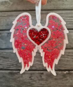 Bauble Shaker for liquid - Heart in wings