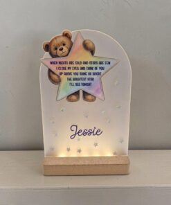 UV DTF – ME 057 Teddy Star decal for double tealight - Image 5