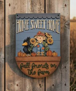 Flag & Circle Interchangeable - Sunflower Scarecrow
