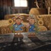 Sunflower Scarecrow - boy and girl