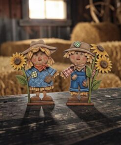 Sunflower Scarecrow - boy and girl