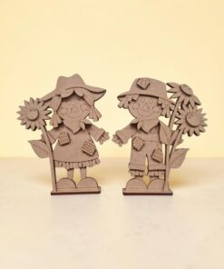 Alternative view of Sunflower Scarecrow - boy and girl
