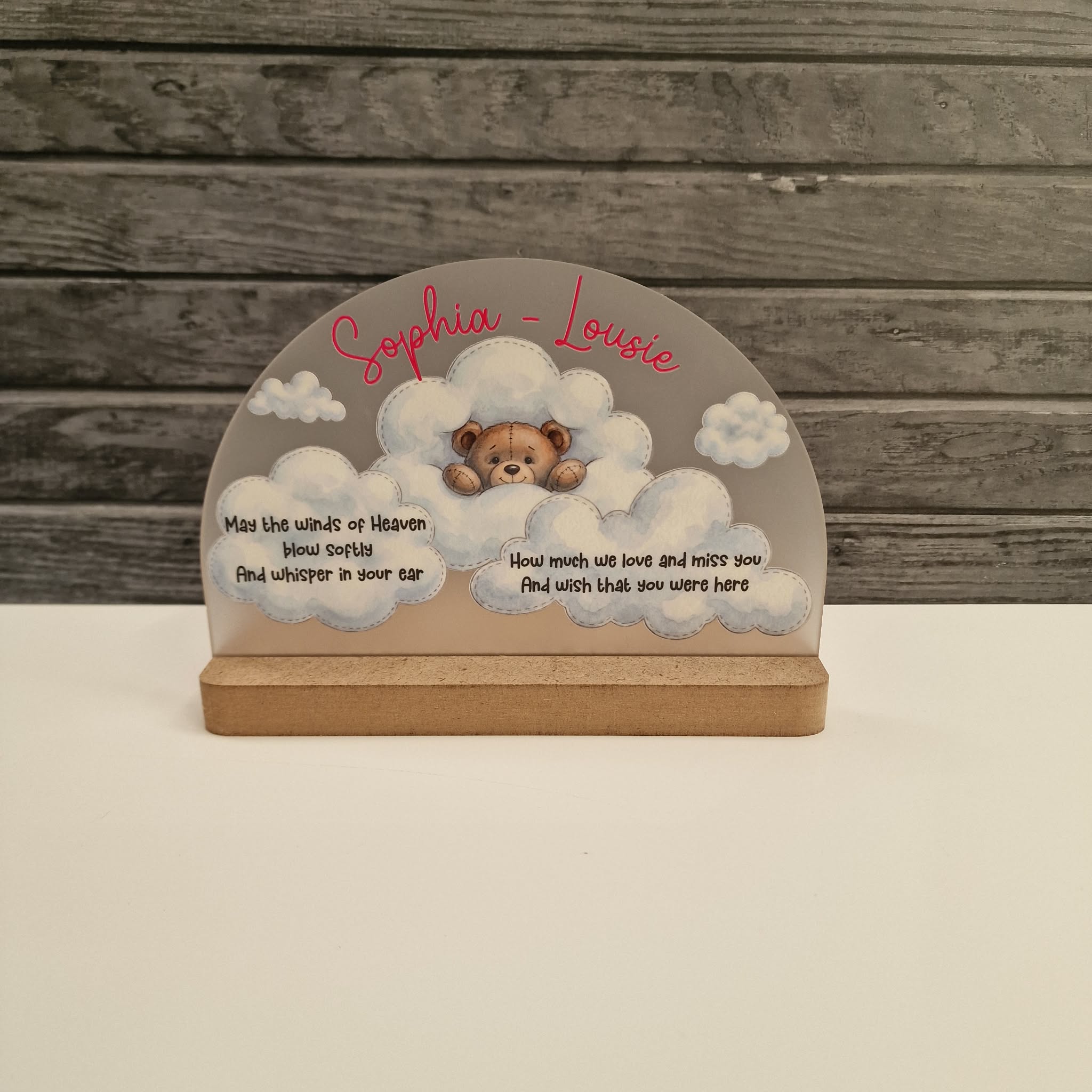 UV DTF – ME 059 Teddy on cloud tealight decal