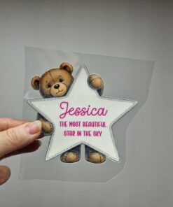 UV DTF – ME 054 Teddy Star bauble - Image 3