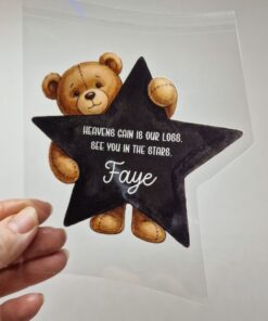 UV DTF – ME 054 Teddy Star bauble - Image 9