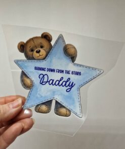 UV DTF – ME 054 Teddy Star bauble - Image 7