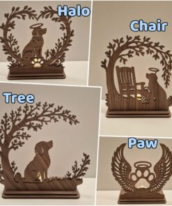Walnut dog memorial tealight holders