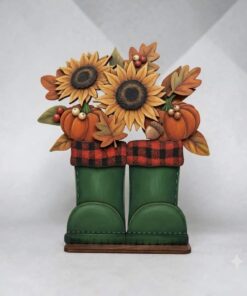 Autumn Flower Boots on base