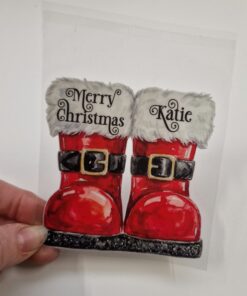 Alternative view of UV DTF – C 091 Pair Santa boots
