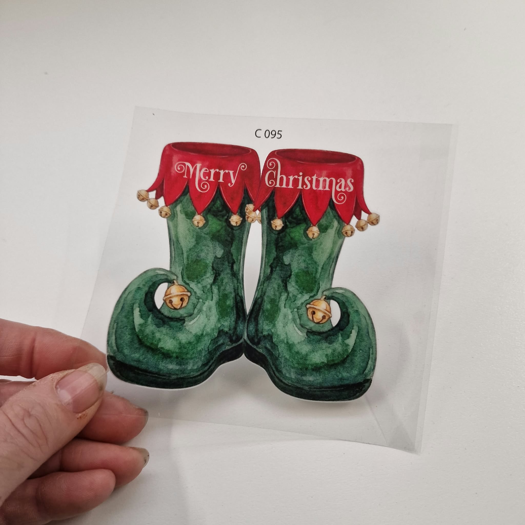 UV DTF – C 095 - Elf boot pair - Image 3