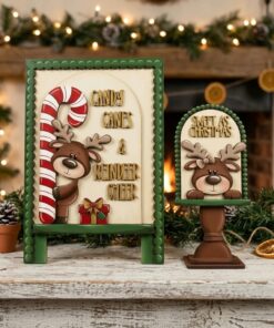 Alternative view of Interchangeable spot frames - Reindeer Candy Cane