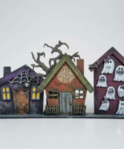 Family Haunted House with ghosts