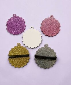 Hair Band Keyring - Frilly Circle