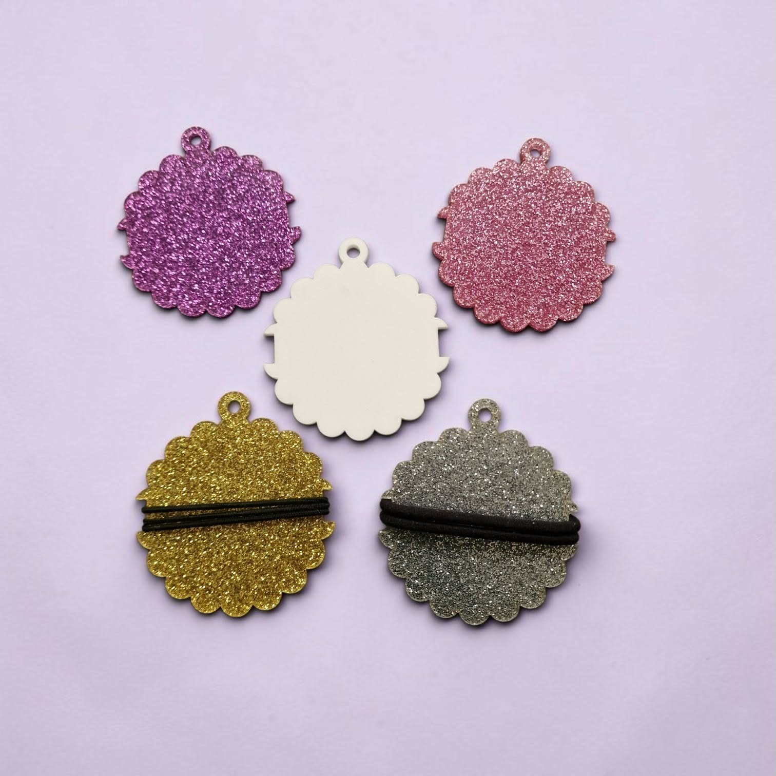 Hair Band Keyring - Frilly Circle