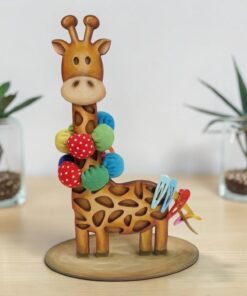 Giraffe hair tie and clip holder