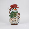 Patchwork Snowman on base 20cm