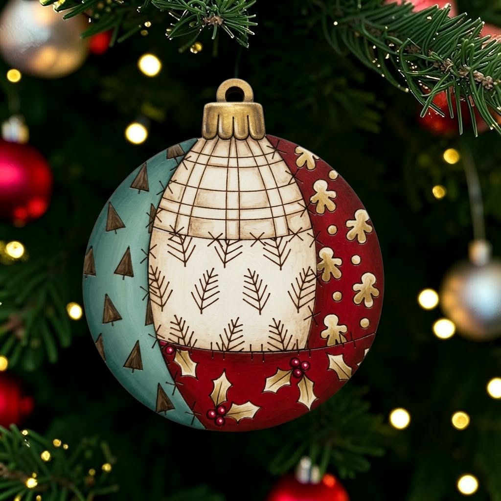 Patchwork bauble set - Image 7