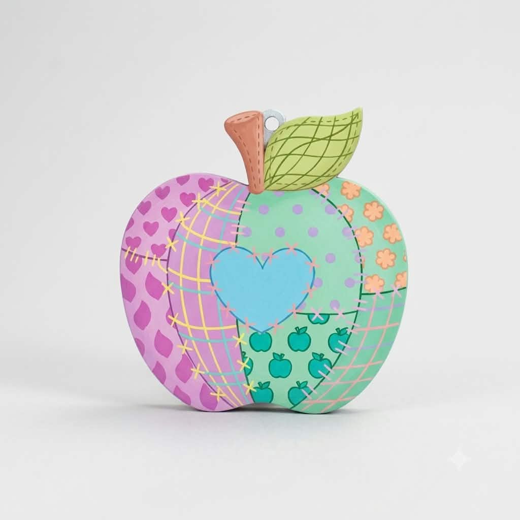 Patchwork Apple bauble