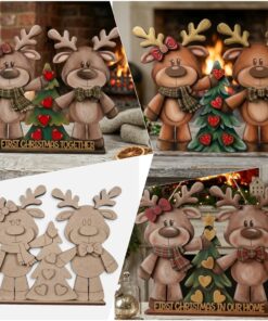 Reindeer couple on base