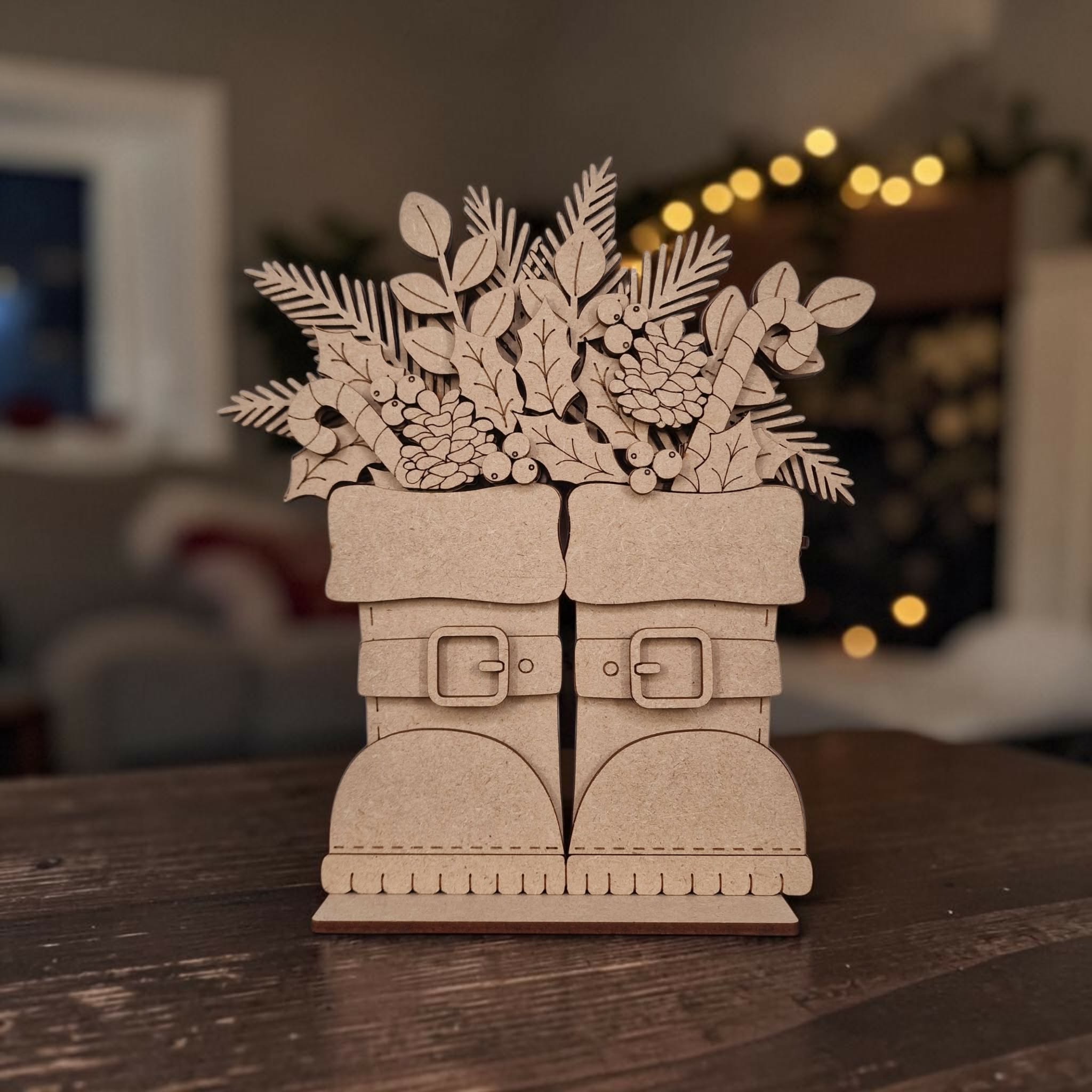 Christmas Flower Boots on base - Image 2