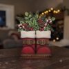 Christmas Flower Boots on base