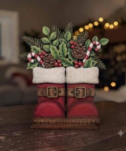 Christmas Flower Boots on base