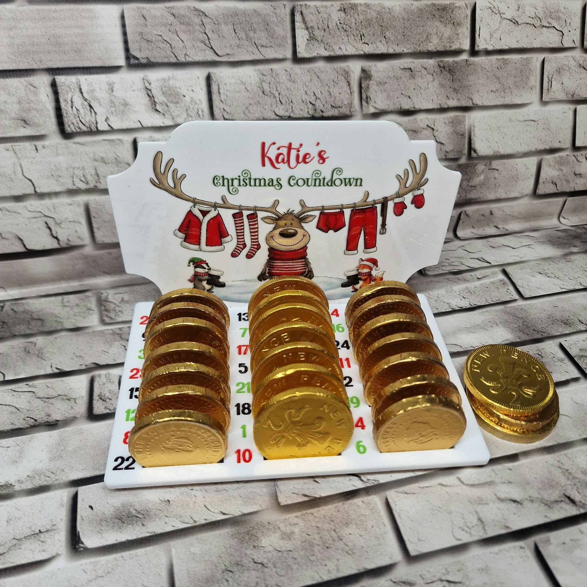 UV DTF Coin advent - Reindeer Clothes - C 106