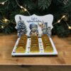 Printed Coin / Ball / Bar advent - Fancy - Blue Teddy with presents