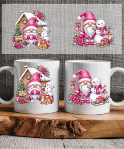 Sublimation sheet - Mug wrap 11oz - 105 Pink Gnome