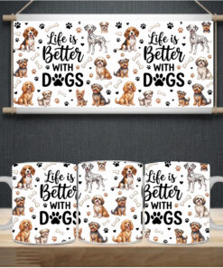 Sublimation sheet - Mug wrap 11oz - 113 Dogs