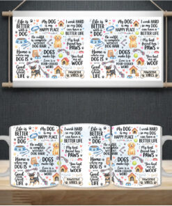 Sublimation sheet - Mug wrap 11oz - 114 Dogs