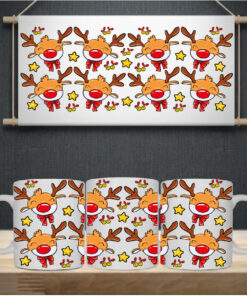 Sublimation sheet - Mug wrap 11oz - 085 Reindeer