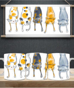 Sublimation sheet - Mug wrap 11oz - 086 Cats