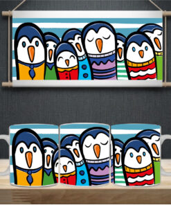 Sublimation sheet - Mug wrap 11oz - 091 Penguins