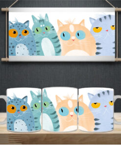 Sublimation sheet - Mug wrap 11oz - 092 Cats