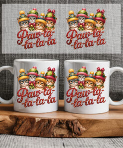 Sublimation sheet - Mug wrap 11oz - 096 Paw la la