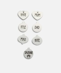 White MDF personalised 6 bauble pack