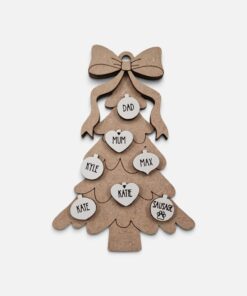 Alternative view of Bow Tree Personalised Bauble
