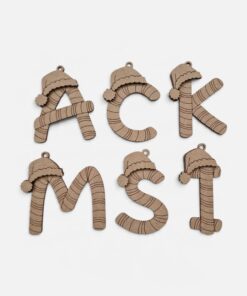 Alternative view of Candy Cane Alphabet Bauble