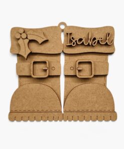 Alternative view of Pair of Santa Boots bauble - personalisable
