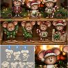 Festive Mice on base