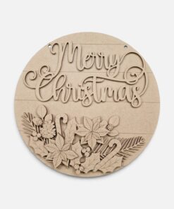 Alternative view of Merry Christmas Poinsettia 30cm round