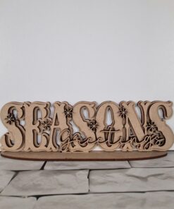 Alternative view of Seasons Greetings simple plaque on base