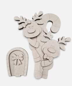 Tall Birdhouse Interchangeable / advent - Candy Reindeer - Image 5