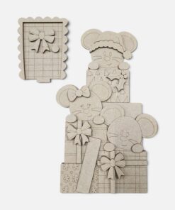Tall Birdhouse Interchangeable / advent - Mouse & Presents - Image 5