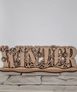 Warm Winter Wishes Simple plaque on base