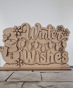 Alternative view of Winter Wishes Snowman on base