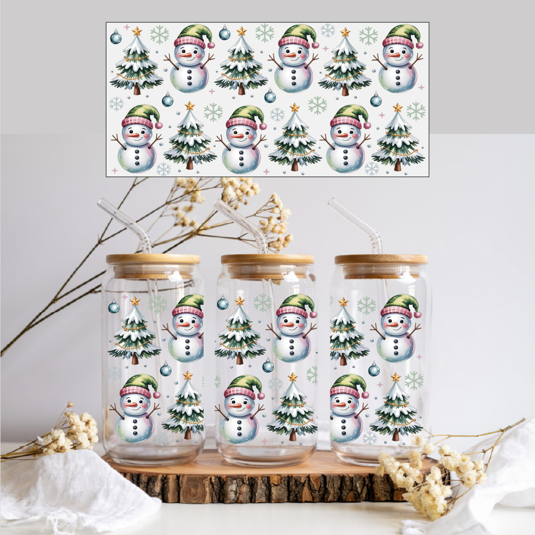 UV DTF – WRP 209 - Snowmen in forest